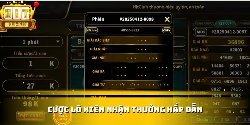 Cược lô xiên nhận thưởng hấp dẫn