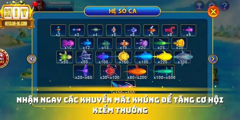 Nhận ngay các khuyến mãi khủng để tăng cơ hội kiếm thưởng