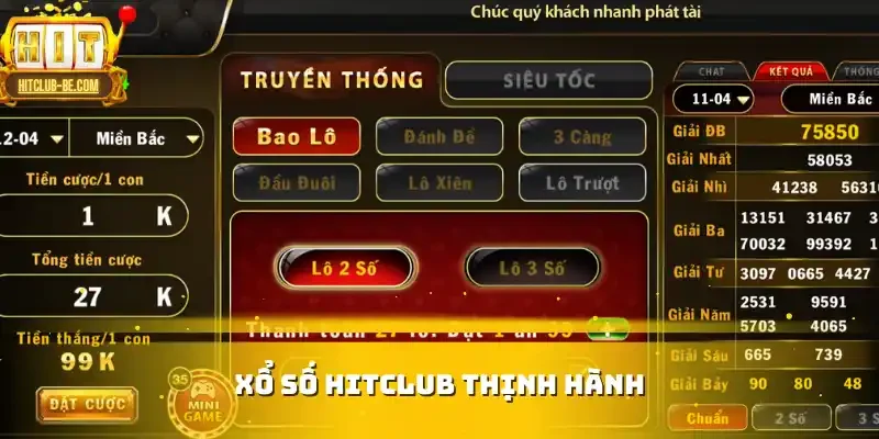 Xổ số HITCLUB thịnh hành